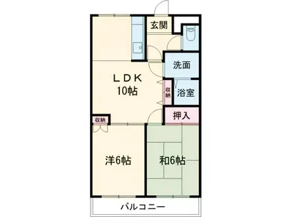 ピア・ルミナス(2LDK/1階)の間取り写真