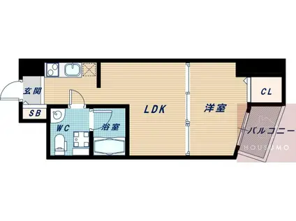 RIDGE江坂(1LDK/11階)の間取り写真