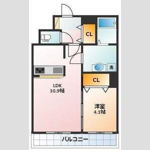 ファインII(1LDK/3階)の間取り写真