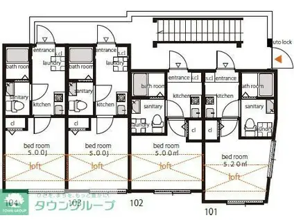 フォレストタウンR(1K/1階)の間取り写真
