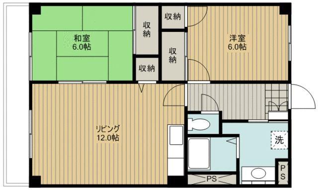 センチュリー21(2LDK/1階)の間取り写真
