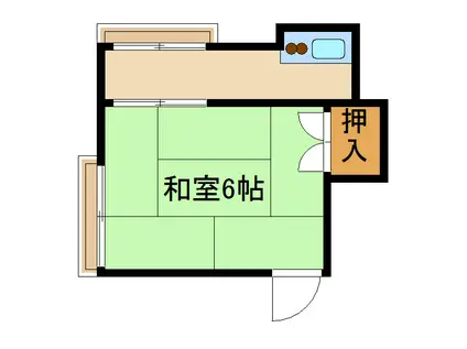 あさか荘新館(1K/2階)の間取り写真