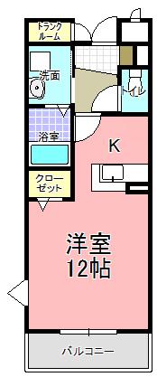 OSフトゥーロ(1K/2階)の間取り写真