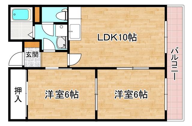 メゾンヴィラージュ(2LDK/1階)の間取り写真