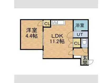 アリコベール宮の沢(1LDK/3階)の間取り写真