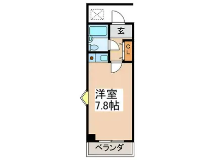 土師ハイツ(ワンルーム/3階)の間取り写真