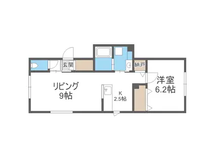 アリエッタ元町(1LDK/2階)の間取り写真