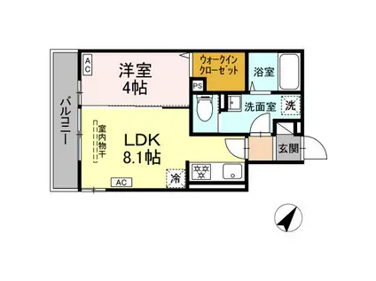 エクセリア湘南(1LDK/3階)の間取り写真