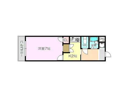 ALEX23(1K/3階)の間取り写真