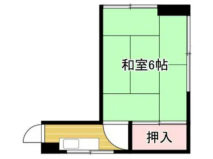 庄田ビル(1K/4階)の間取り写真