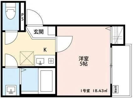 PORTOFINO (1K/2階)の間取り写真