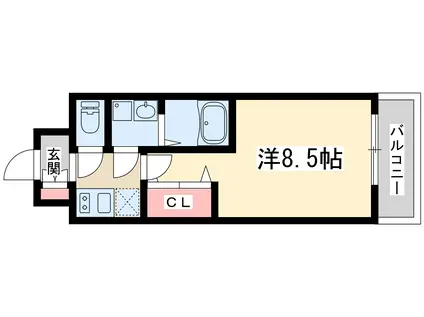 ジュネス新大阪レジデンス(1K/8階)の間取り写真