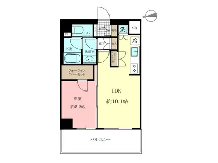 ジェイパーク自由が丘(1LDK/3階)の間取り写真