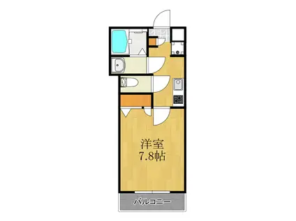 クラシーズIII(1K/3階)の間取り写真