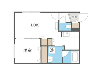 ASTER S14(1LDK/4階)の間取り写真