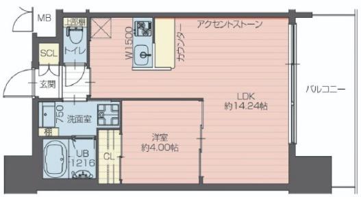 プレジオ大正(1LDK/12階)の間取り写真