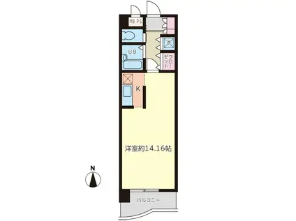 アネックス日立(ワンルーム/3階)の間取り写真