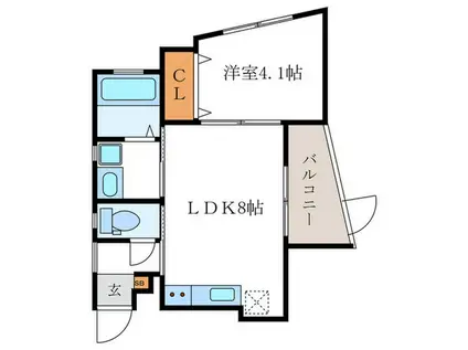 プライベートレジデンス出町柳(1LDK/2階)の間取り写真
