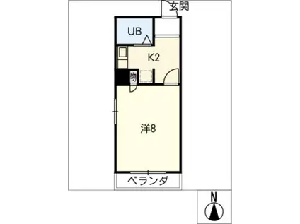 タカギビル(1K/3階)の間取り写真
