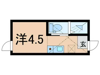 グランドスタジオ大泉学園(ワンルーム/2階)の間取り写真