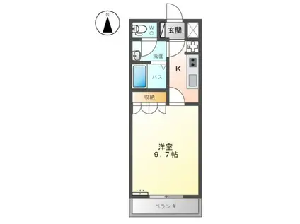 グレイス・ワン(1K/1階)の間取り写真