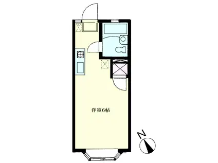 TAKEハイツ(1K/1階)の間取り写真