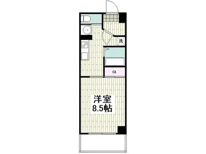 アルテール湘南(1K/6階)の間取り写真