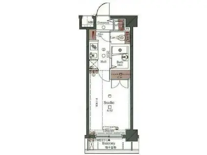 アーバイル新日本橋(1K/6階)の間取り写真