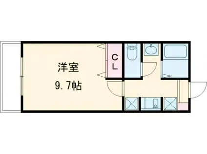 FORBIS佐大前(1K/4階)の間取り写真