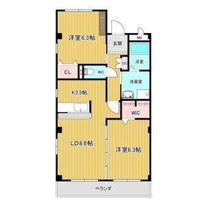AVENUEIII(2LDK/1階)の間取り写真