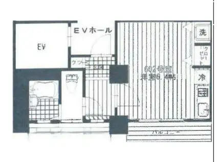 ピソ・エスペランサ(ワンルーム/6階)の間取り写真