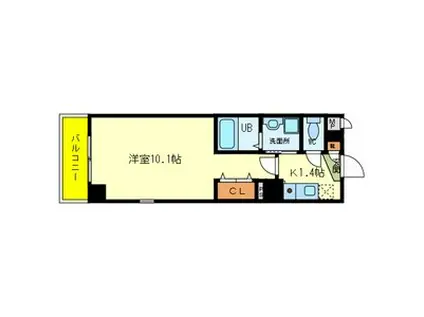 グッドハーベスト(1K/6階)の間取り写真