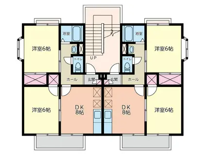 SIコーポII(2DK/2階)の間取り写真