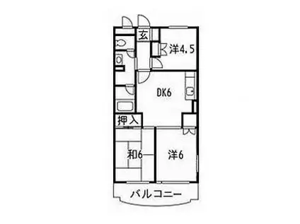エポック旭野(3DK/2階)の間取り写真
