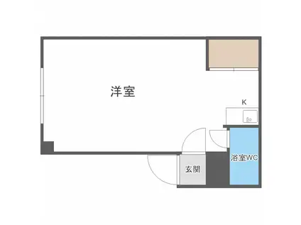 かいせいハイム(1K/1階)の間取り写真