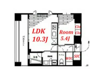 ステージグランデ錦糸町(1LDK/6階)の間取り写真