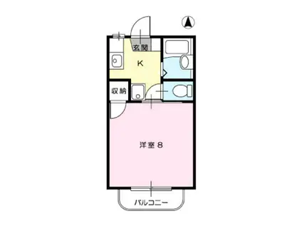 Y・プラッツ(1K/1階)の間取り写真