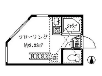 フェリスクローマ(ワンルーム/2階)の間取り写真