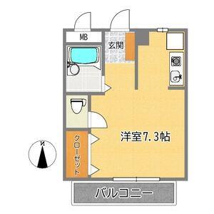 イーストピア19(ワンルーム/2階)の間取り写真