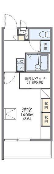 レオパレスUNO(1K/2階)の間取り写真