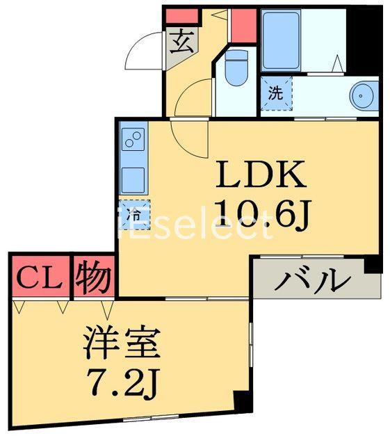 MAXIMAS I(1LDK/4階)の間取り写真