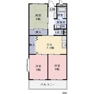 佐久間ハイツ(3DK/2階)の間取り写真