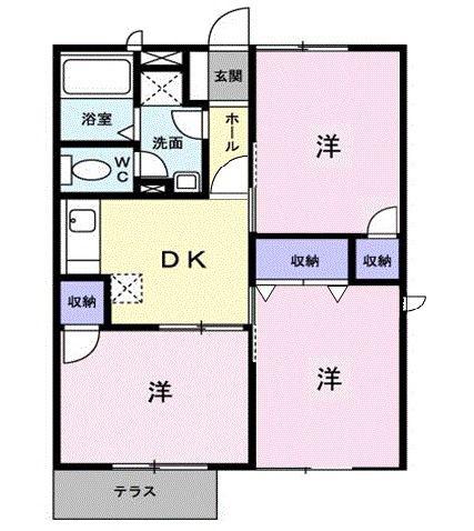LA・REIMU本町(3K/1階)の間取り写真