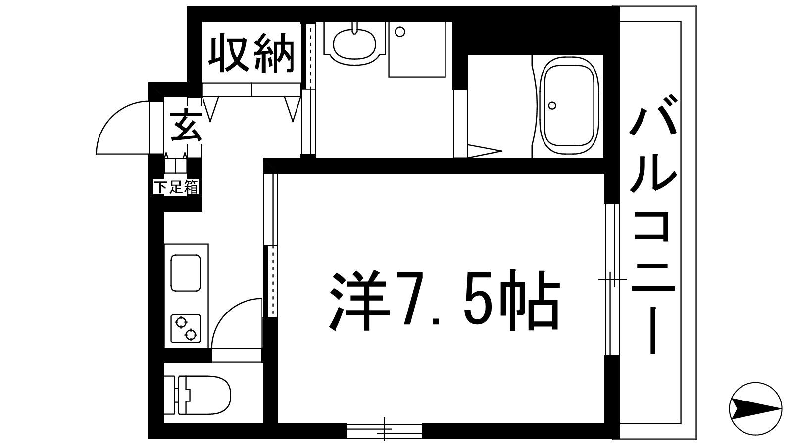 モレス・ヴィラ池田(1K/3階)の間取り写真