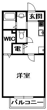 アヴェニール道場(1K/1階)の間取り写真
