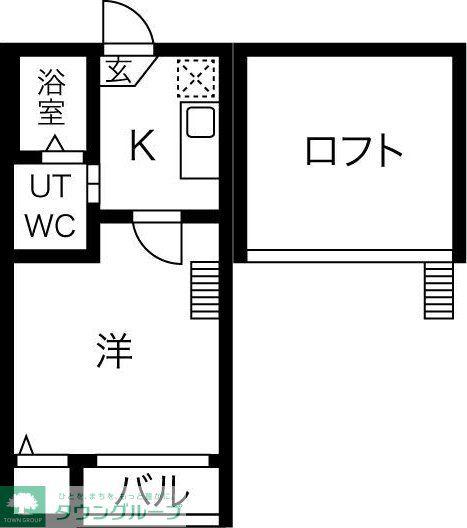 リバティー(1K/1階)の間取り写真