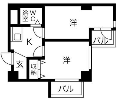 WHOS WHOさぎす(2K/3階)の間取り写真