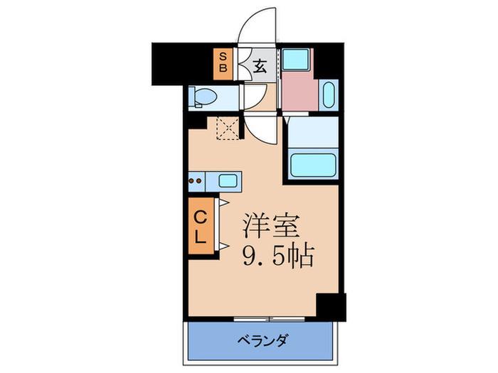 ラルーチェ北梅田(ワンルーム/7階)の間取り写真