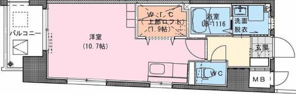 RIVIERE CHAMP 宮田町(ワンルーム/10階)の間取り写真