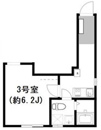 アクシス西新井(1K/3階)の間取り写真